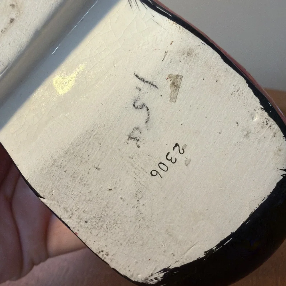 Vintage Lefton Christmas Red Santa‎ Boot Planter Mouse & Book Plastic Holly